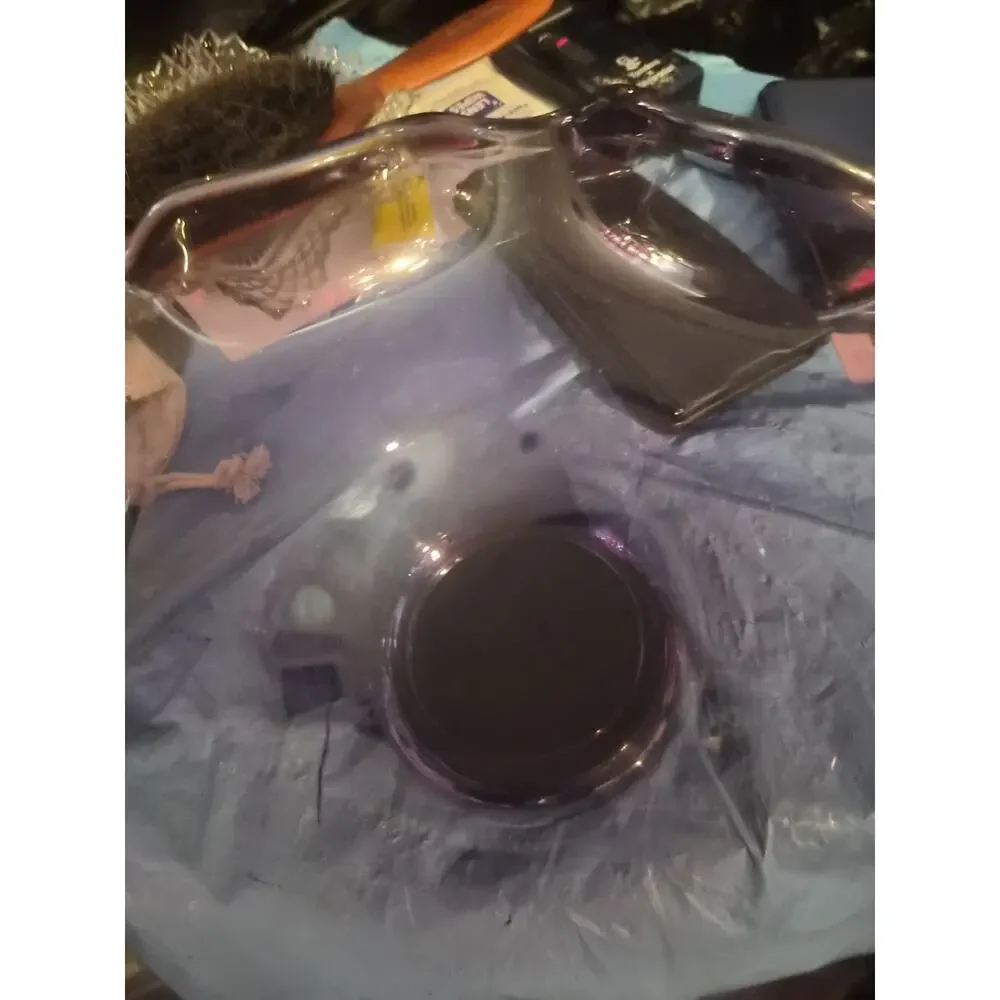 Vintage Lenox Amethyst Crystal purple Art Glass Wave Ruffled Bowl And Has...